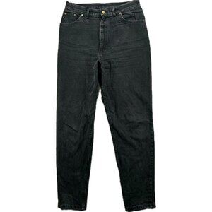 Vintage Chic Mom Jeans Womens 13 Black Denim Hi Rise Tapered 29 x 30